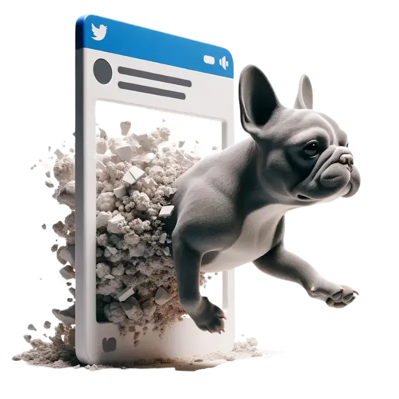 French Bulldog 3D phone